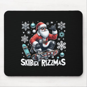 Tapis De Souris Skibidi Rizzmas Noël Skibidi Rizzmas Patinage