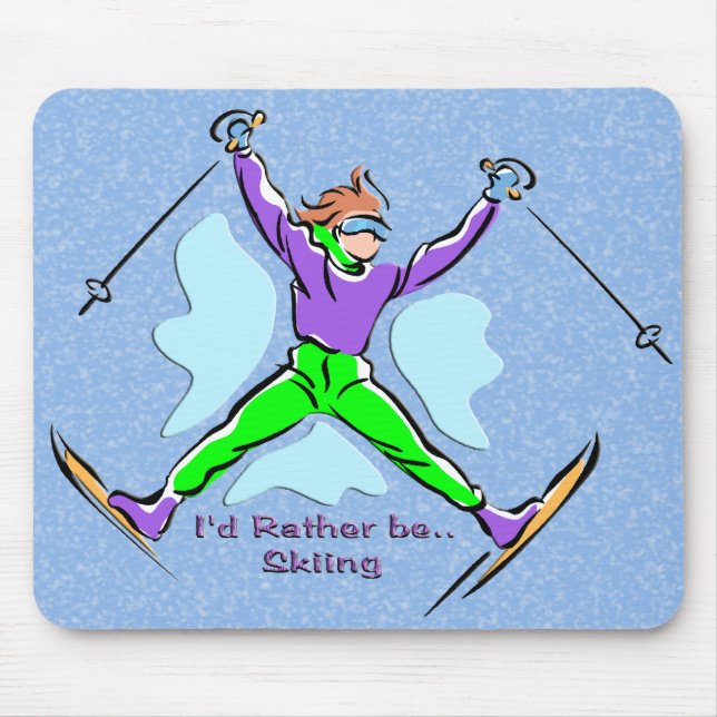Tapis De Souris Skieur de style libre (Devant)