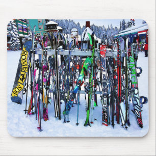 Tapis De Souris Skis and Poles