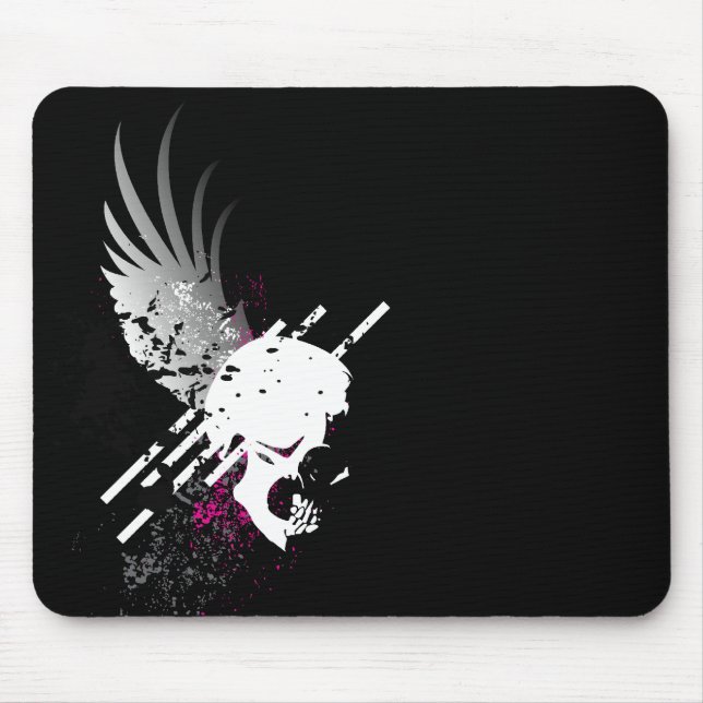 Tapis De Souris skullz. vers le bas aile. (Devant)