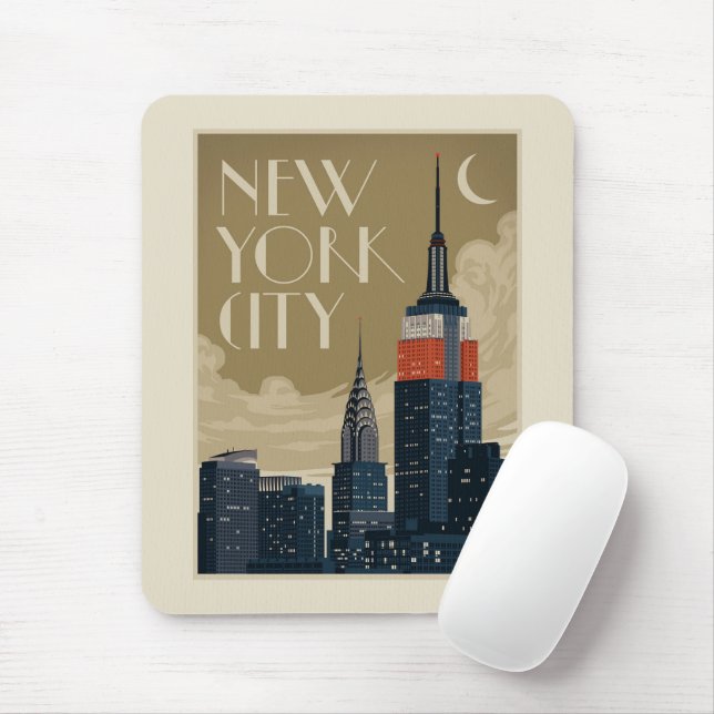 Tapis De Souris Skyline de New York (Avec souris)