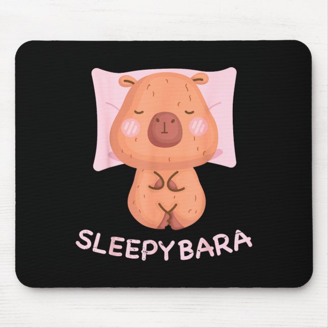 Tapis De Souris Sleeng Capybara Pajamas Nightgown Sleepybara Roden (Devant)
