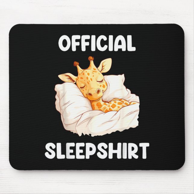 Tapis De Souris Sleepshirt Sleeng Giraffe Animal Lovers Pajama  (Devant)