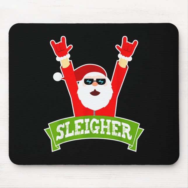 Tapis De Souris Sleigher Ugly Sweater Heavy Metal Christmas Sweate (Devant)