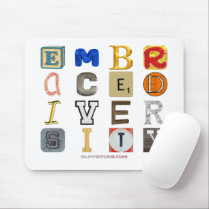 Tapis De Souris SlipperyJoe's accepte la diversité lettres découpé