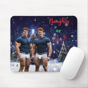 Tapis De Souris SlipperyJoe's décoré enneigé de Noël tre