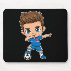 Tapis De Souris Slovaquie Dab Enfant Goal Cartoon Drapeau Slovaque
