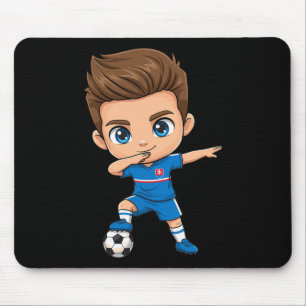 Tapis De Souris Slovaquie Dab Enfant Goal Cartoon Drapeau Slovaque