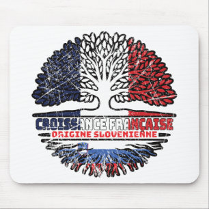 Tapis De Souris Slovénie slovène français France Racines de l'arb