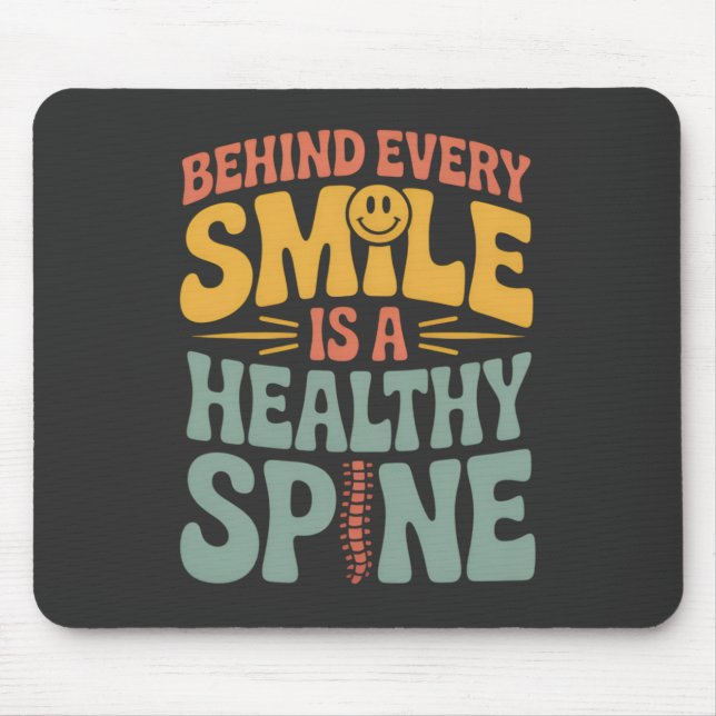 Tapis De Souris Smile Healthy Spine Chiropractor Conception de dev (Devant)