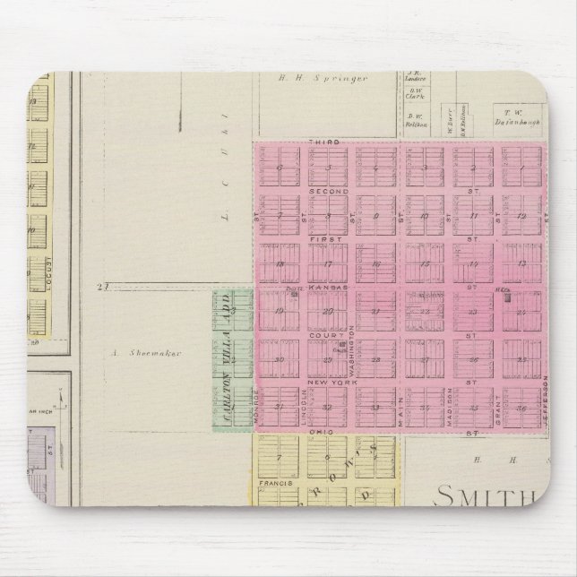 Tapis De Souris Smith Centre, Gould City, Motor, Webster, Kansas (Devant)