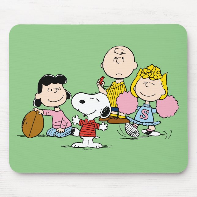 Tapis De Souris Snoopy et Gang Play Football (Devant)