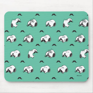 Tapis De Souris Snoopy Moustaches et Motif Turquoise