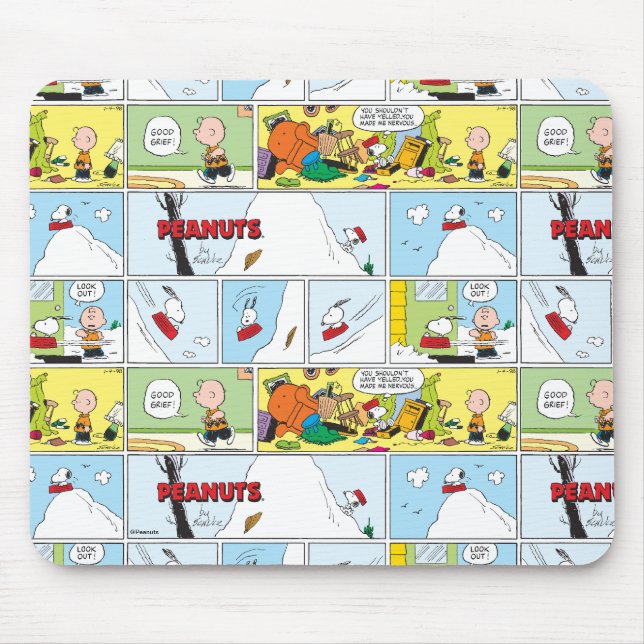 Tapis De Souris Snoopy Sled Riding Food Dish (Devant)