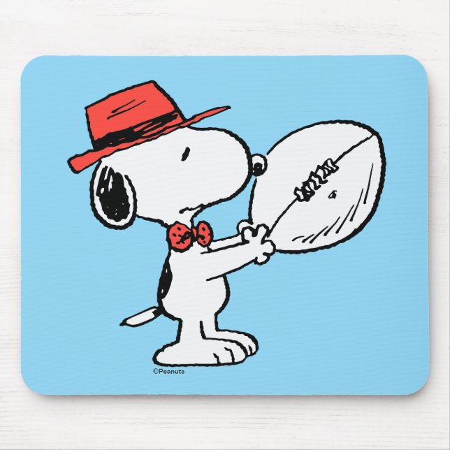 Tapis De Souris Snoopy Varsity Sports Football (Devant)