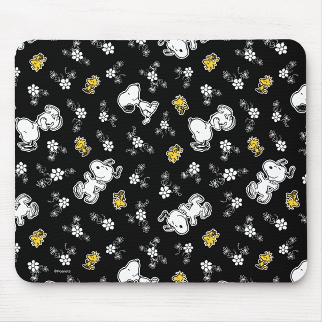 Tapis De Souris Snoopy & Woodstock Fun & Flowers (Devant)