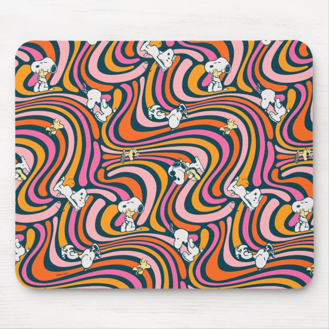 Tapis De Souris Snoopy & Woodstock Vibes Super Motif violet (Devant)
