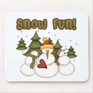 Tapis De Souris Snow Fun Deux T-shirts et cadeaux