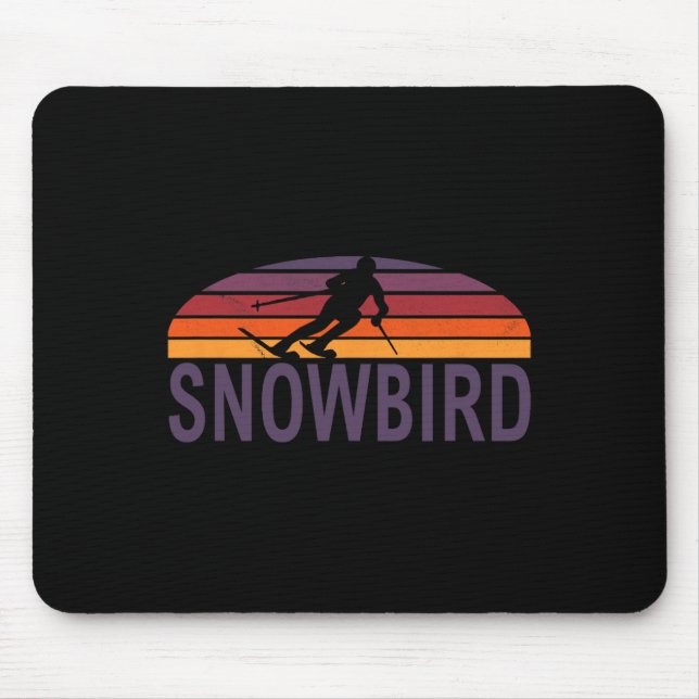 Tapis De Souris Snowbird Utah Usa Station de ski Snowboard 1 (Devant)