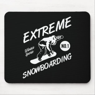 Tapis De Souris Snowboard Extreme Snowboard Sports d'hiver Sno