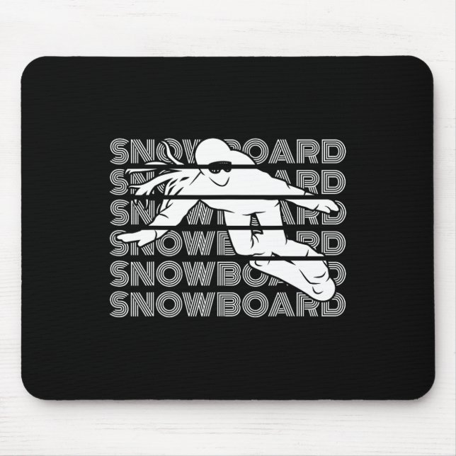 Tapis De Souris Snowboard Femmes Snowboard Snowboard Snowboard (Devant)