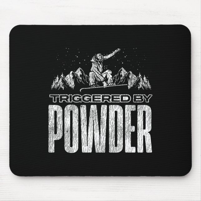 Tapis De Souris Snowboard Snowboard Déclenché Par Poudre (Devant)