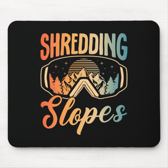 Tapis De Souris Snowboard Snowboard Outfit Shredresse Pistes Sno (Devant)