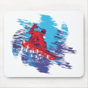 Tapis De Souris Snowboardeur cool