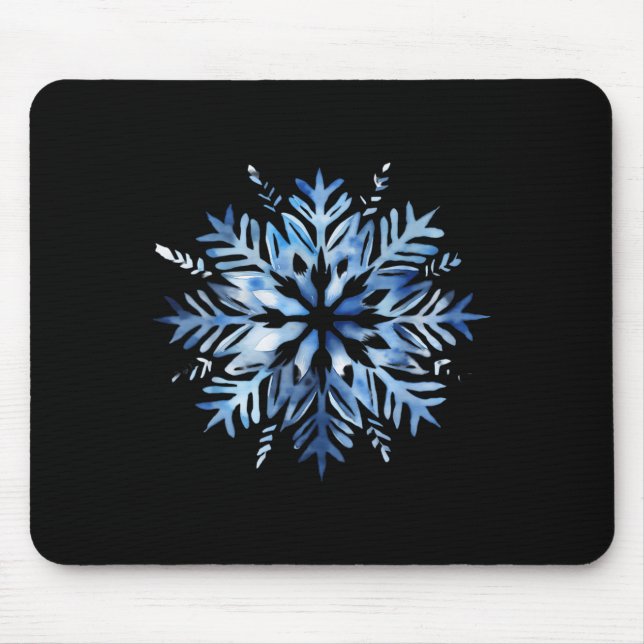 Tapis De Souris Snowflake Winter Christmas Matching  (Devant)