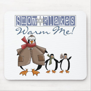 Tapis De Souris Snowflakes Warm Me Tshirts et cadeaux de vacances