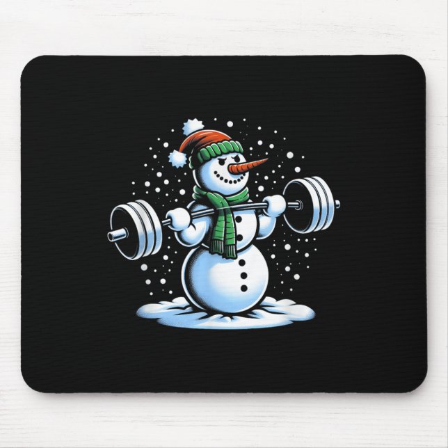 Tapis De Souris Snowlifter Noël Snowman Winter Snowflake G (Devant)