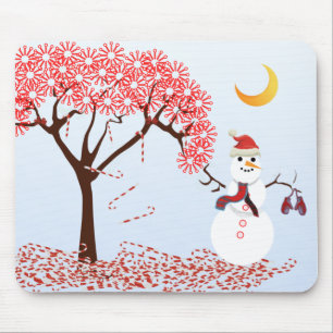 Tapis De Souris SnowMan CandyCane Arbre de souris -