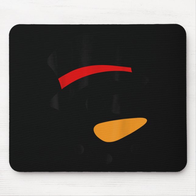 Tapis De Souris Snowman Christmas Character Face  (Devant)