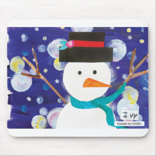 Tapis De Souris Snowman d'hiver