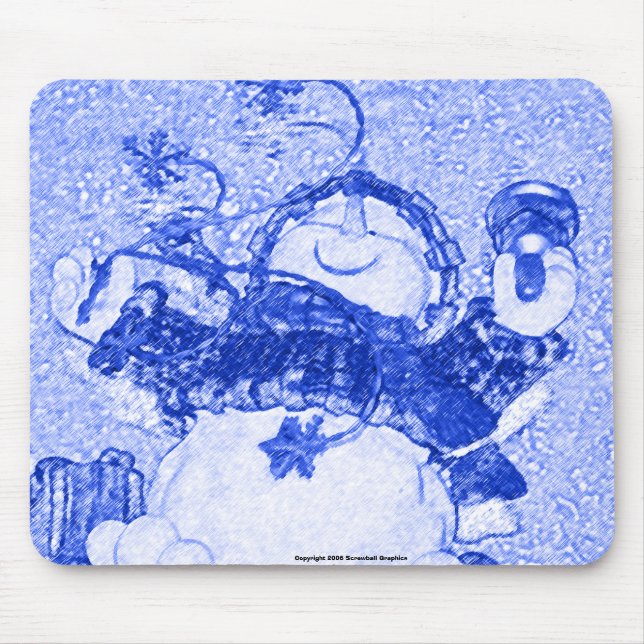 Tapis De Souris Snowman Mousepad (Devant)