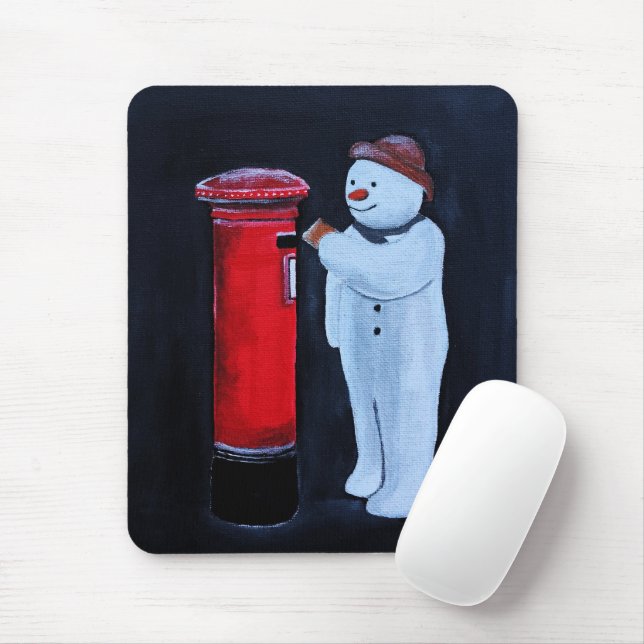 Tapis De Souris Snowman's Letter to Santa Painting by Alfred Fox (Avec souris)