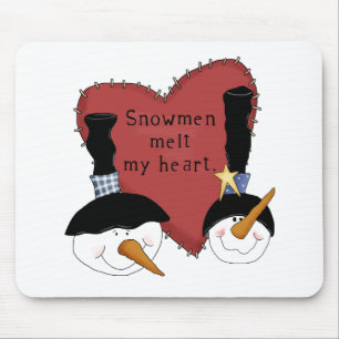 Tapis De Souris Snowmen Melt My Heart Tshirts et cadeaux