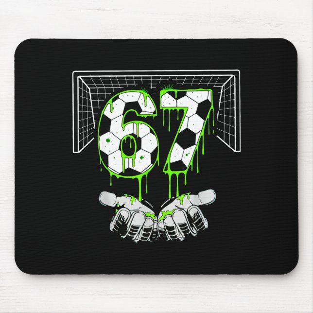 Tapis De Souris Soccer 67 Six Seven Funny Gen Alpha Meme Drip  (Devant)