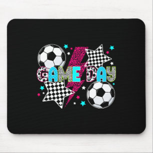Tapis De Souris Soccer de jour de match Préparatifs de soccer de j