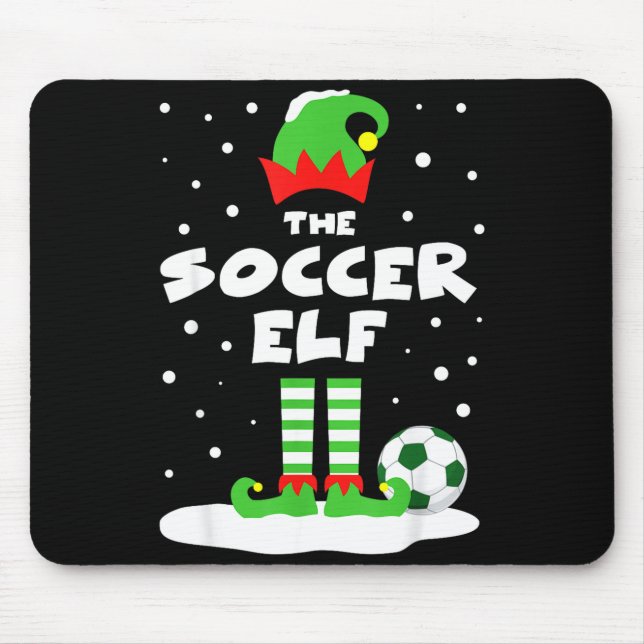 Tapis De Souris Soccer Elf Matching Group Family Holiday Christmas (Devant)