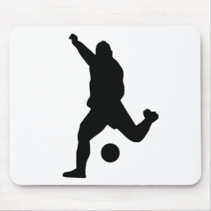 Tapis De Souris Soccer Kick Silhouette