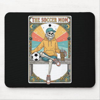 Tapis De Souris Soccer Mom Tarot Card Skeleton Coffee Byll Sidelin