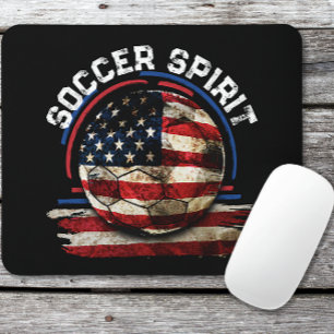 Tapis De Souris Soccer Spirit USA, Soccer Player Usa Patriotisme