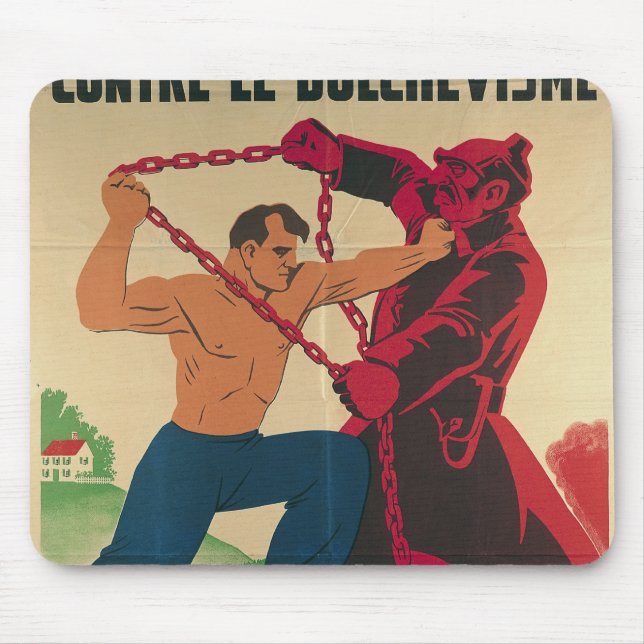 Tapis De Souris Socialisme contre le Bolshevism pour un libre (Devant)