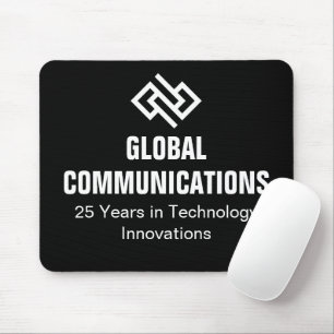 Tapis De Souris Société de cybersécurité noir et blanc personnalis