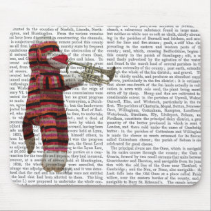 Tapis De Souris Sock Monkey Playing Trumpet