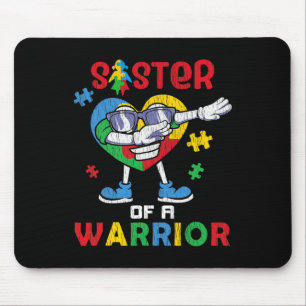 Tapis De Souris Soeur D'Un Guerrier Sensibilisation sur l'autisme