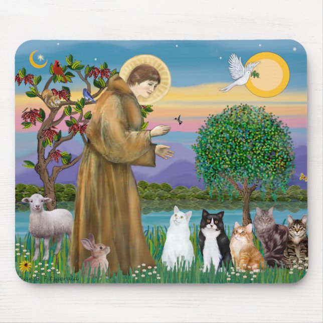 Tapis De Souris Soeur Frances Bénir 5 chats (Devant)