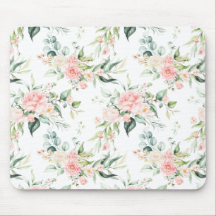 Tapis De Souris Soft Pastel Rose Rose Flower Motif