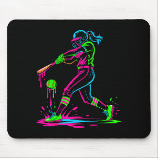 Tapis De Souris Softball girl ice cream softball drip 